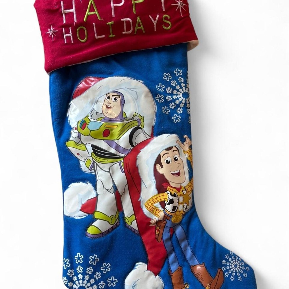 Disney Pixar Toy Story Christmas Stocking Woody Buzz Lightyear Happy Holidays